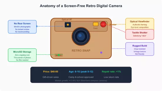 The “Screen-Free” Movement: Why Analog and Retro Digital Cameras are Winning the Gen Z and Tween Markets