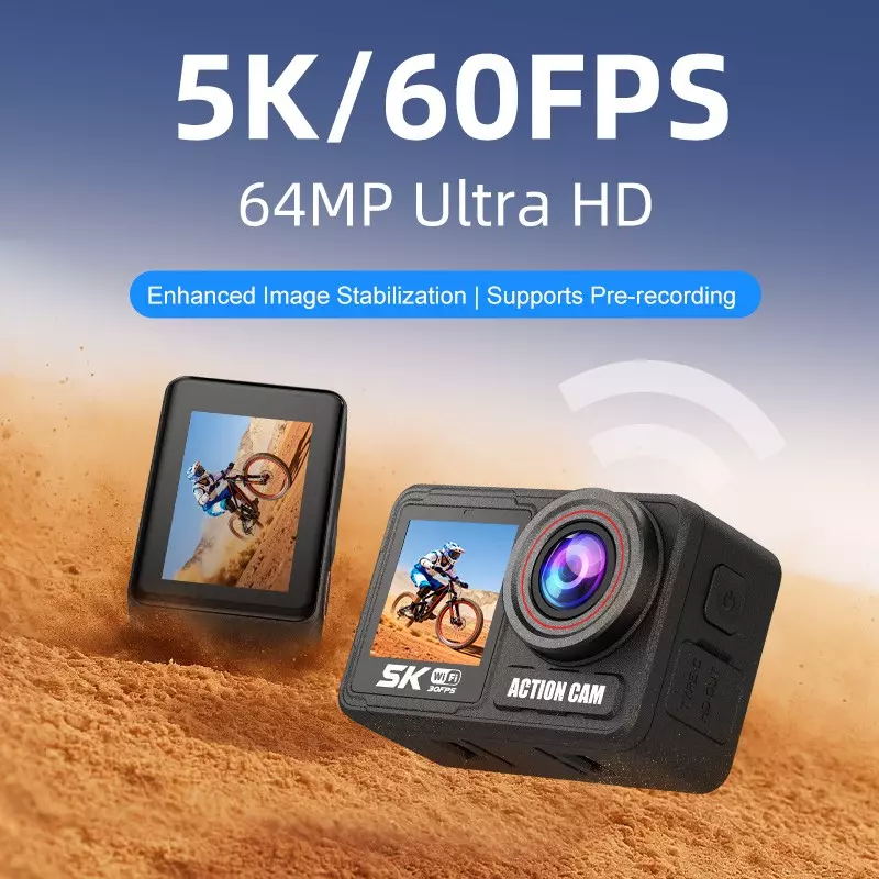 AT-M90TR 5K 60fps Action Camera with 6-Axis EIS