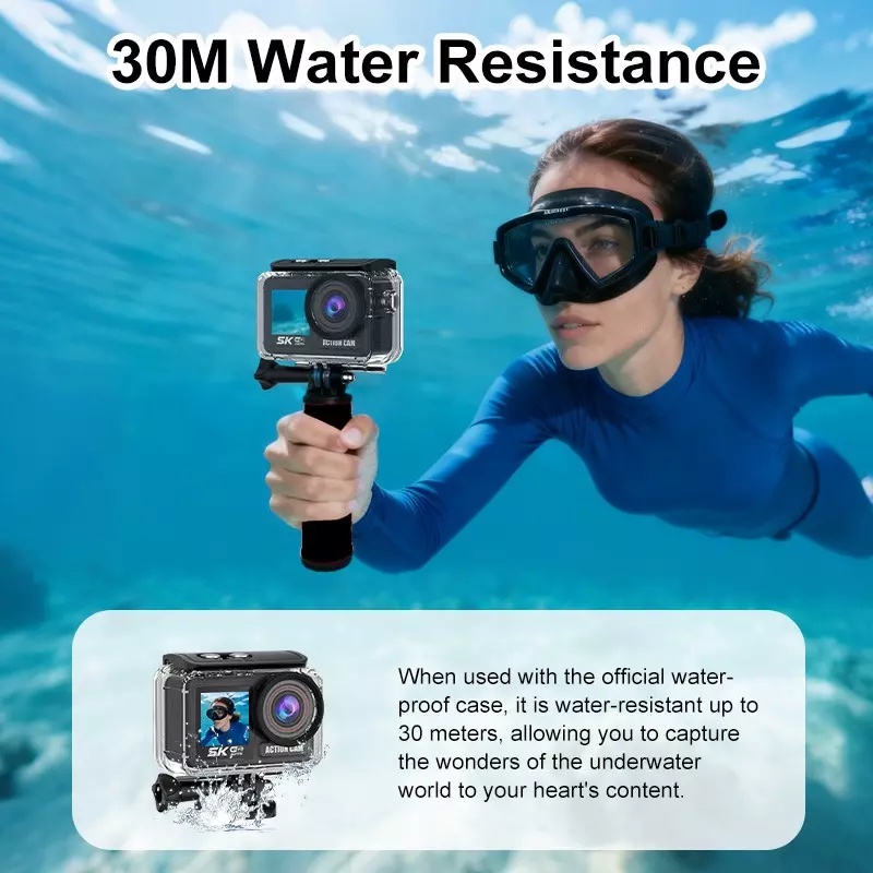 AT-M90TR 5K 60fps Action Camera with 6-Axis EIS